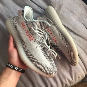 Yeezy 350 v2 blue tint